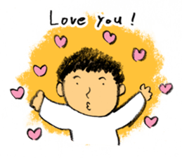 Pencil boy 1(English) sticker #1160030