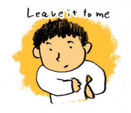 Pencil boy 1(English) sticker #1160039