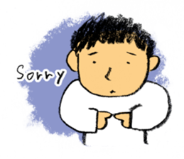 Pencil boy 1(English) sticker #1160040