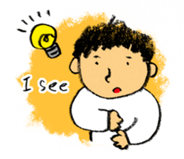 Pencil boy 1(English) sticker #1160042