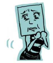 Rectangular people sticker #1160394