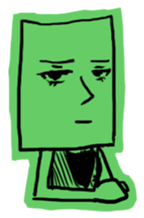 Rectangular people sticker #1160410