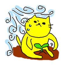 THE YELLOW CAT -Become farmers- sticker #1161051