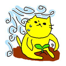 THE YELLOW CAT -Become farmers- sticker #1161051