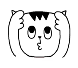 Moody person cat sticker sticker #1161102