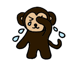 Carefree monkey sticker #1161592
