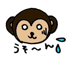Carefree monkey sticker #1161595