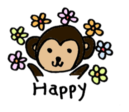 Carefree monkey sticker #1161607