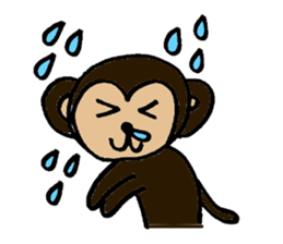 Carefree monkey sticker #1161609