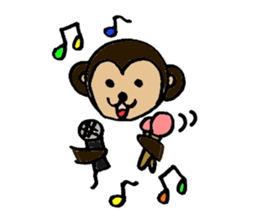Carefree monkey sticker #1161616