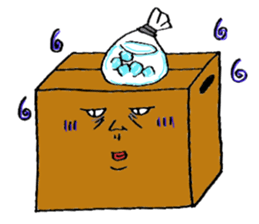 Mr.Cardboard box sticker #1161760