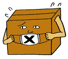 Mr.Cardboard box sticker #1161761