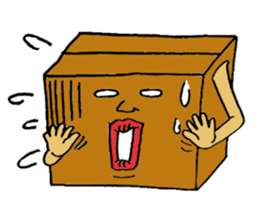 Mr.Cardboard box sticker #1161770