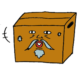 Mr.Cardboard box sticker #1161778