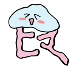 Character jellyfish sticker #1164249