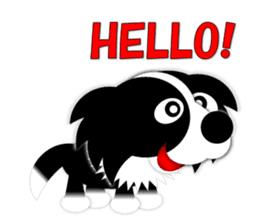 Poly funny border collie sticker #1164386