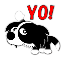 Poly funny border collie sticker #1164410