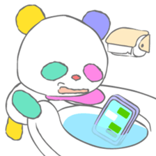 Full color panda! sticker #1165666