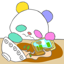 Full color panda! sticker #1165668