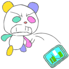 Full color panda! sticker #1165669