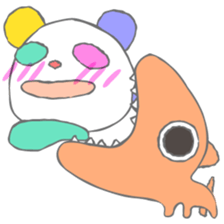 Full color panda! sticker #1165671