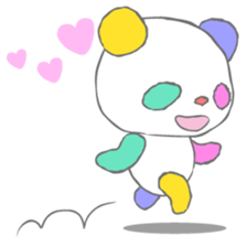 Full color panda! sticker #1165676