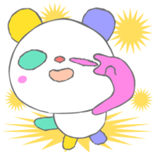 Full color panda! sticker #1165677
