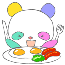 Full color panda! sticker #1165682