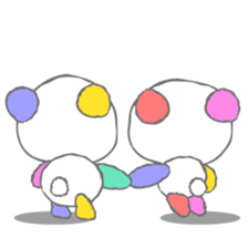 Full color panda! sticker #1165684