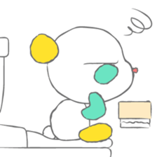 Full color panda! sticker #1165686