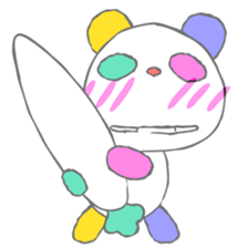 Full color panda! sticker #1165690