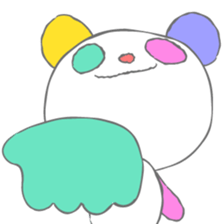 Full color panda! sticker #1165694