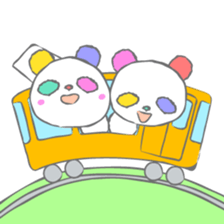 Full color panda! sticker #1165697