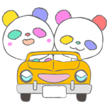 Full color panda! sticker #1165698