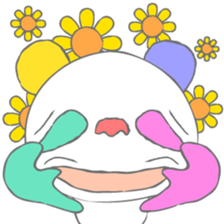 Full color panda! sticker #1165701