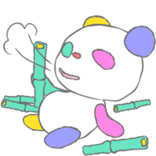 Full color panda! sticker #1165703