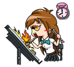 Tiny Architect Girl sticker #1167239