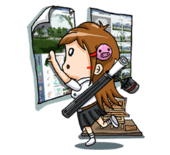 Tiny Architect Girl sticker #1167249