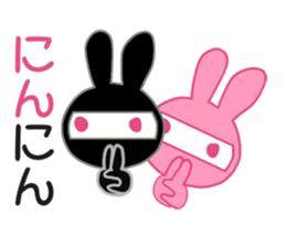 PINK NINJA RABBIT sticker #1167706