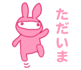 PINK NINJA RABBIT sticker #1167709