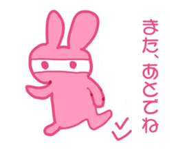 PINK NINJA RABBIT sticker #1167713