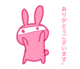 PINK NINJA RABBIT sticker #1167715