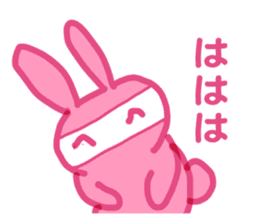 PINK NINJA RABBIT sticker #1167730