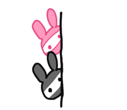 PINK NINJA RABBIT sticker #1167731
