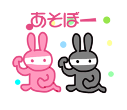 PINK NINJA RABBIT sticker #1167741