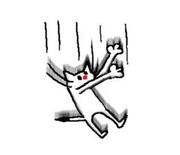 Falling, Occasionally Floating Cat. sticker #1170547
