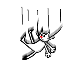 Falling, Occasionally Floating Cat. sticker #1170548