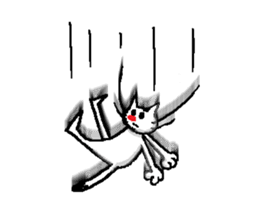 Falling, Occasionally Floating Cat. sticker #1170548