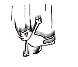 Falling, Occasionally Floating Cat. sticker #1170562
