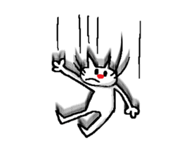 Falling, Occasionally Floating Cat. sticker #1170570